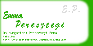 emma peresztegi business card